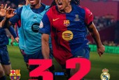 国王杯巴萨加时3-2皇马 巴萨夺得国王杯