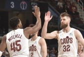 NBA常规赛米切尔20+6+6 加兰24+8 库利巴利27+6+5 骑士力克奇才