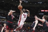 NBA附加赛热火客场109-90击败公牛 希罗38分武切维奇16分12板