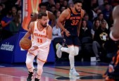 老鹰108-100尼克斯晋级nba杯半决赛 特雷杨两双