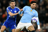 英超曼城2-0击败莱斯特城 在积分榜暂时反超切尔西