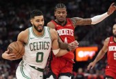 NBA常规 塔图姆20+6+5 杰伦-格林27分 绿军3人20+击落火箭取3连胜