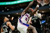 NBA今日战报雄鹿123-109送76人六连败 马克西37分字母哥34分15板